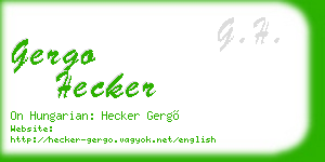 gergo hecker business card