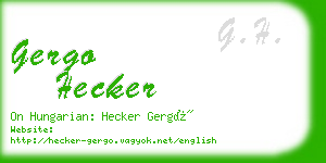 gergo hecker business card